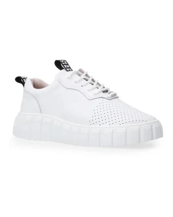 Pantofi sport din piele cu detalii perforate