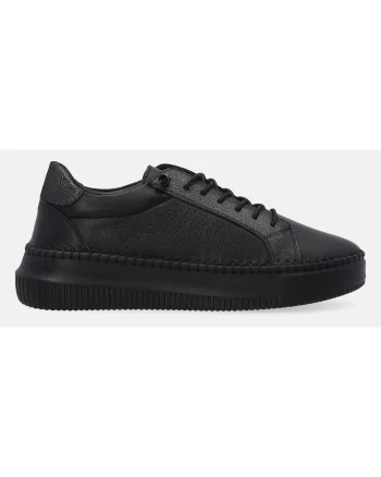 Pantofi sport wedge din piele cu perforatii