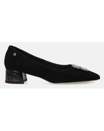 Pantofi din piele intoarsa cu toc mic