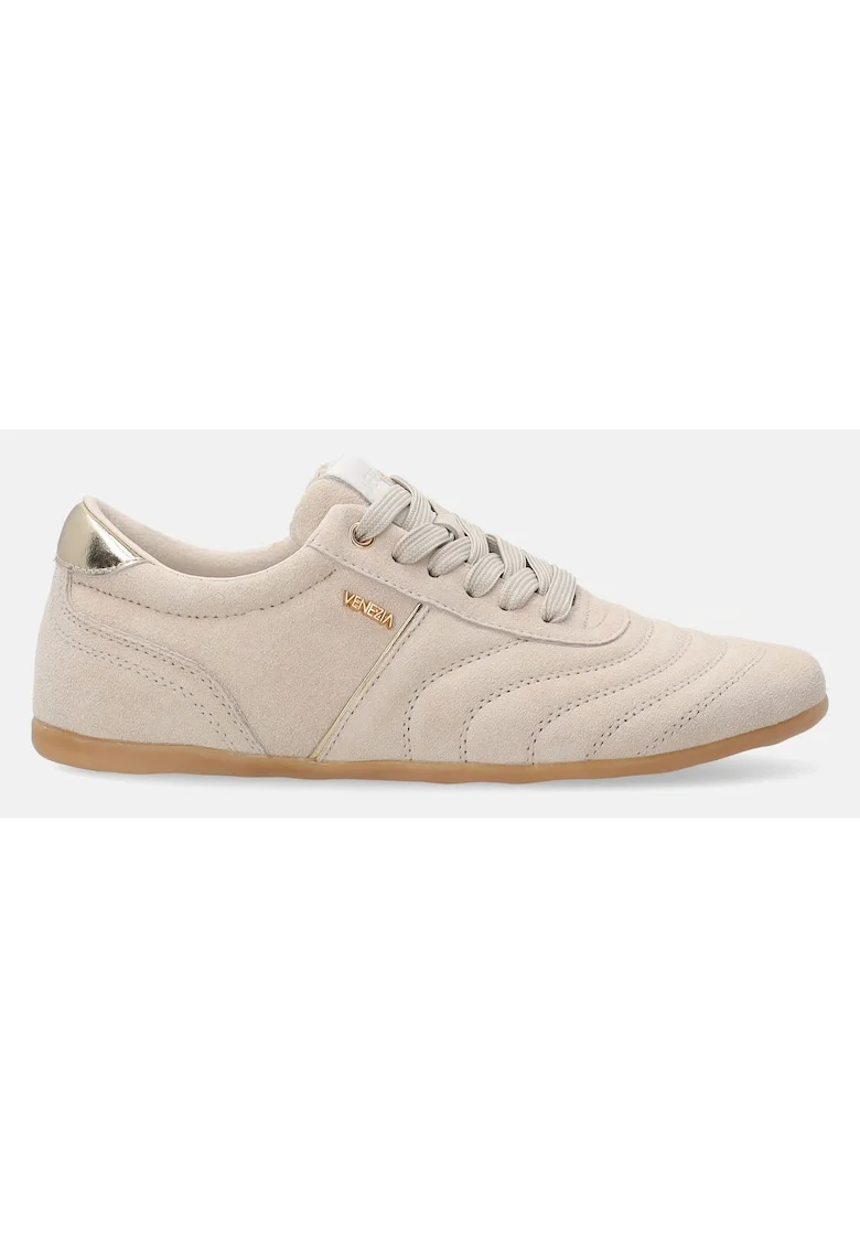 Pantofi sport uni low-cut din piele intoarsa