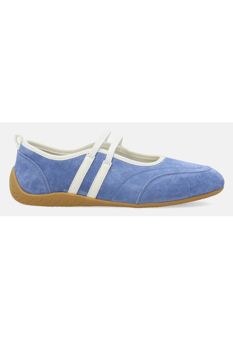 Balerini sport din piele intoarsa cu barete elastice