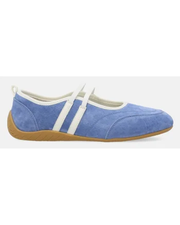 Balerini sport din piele intoarsa cu barete elastice