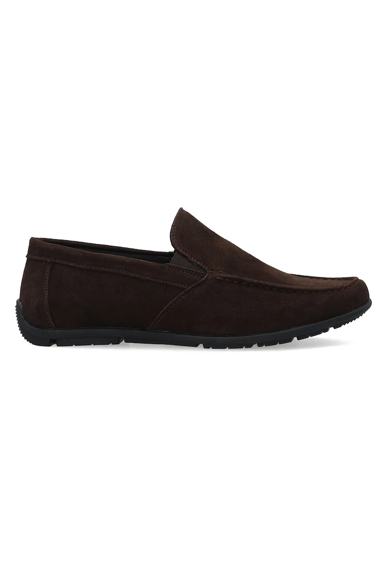Pantofi driver loafer din piele intoarsa