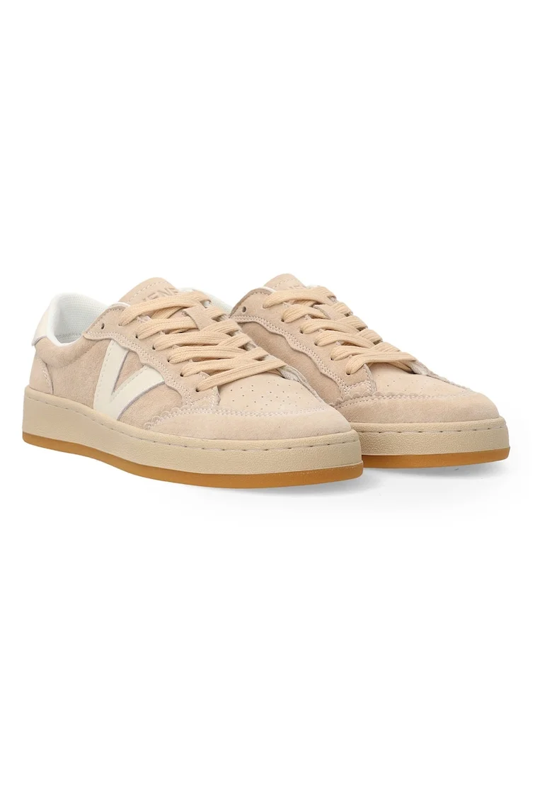 Pantofi sport din piele intoarsa cu talpa plata