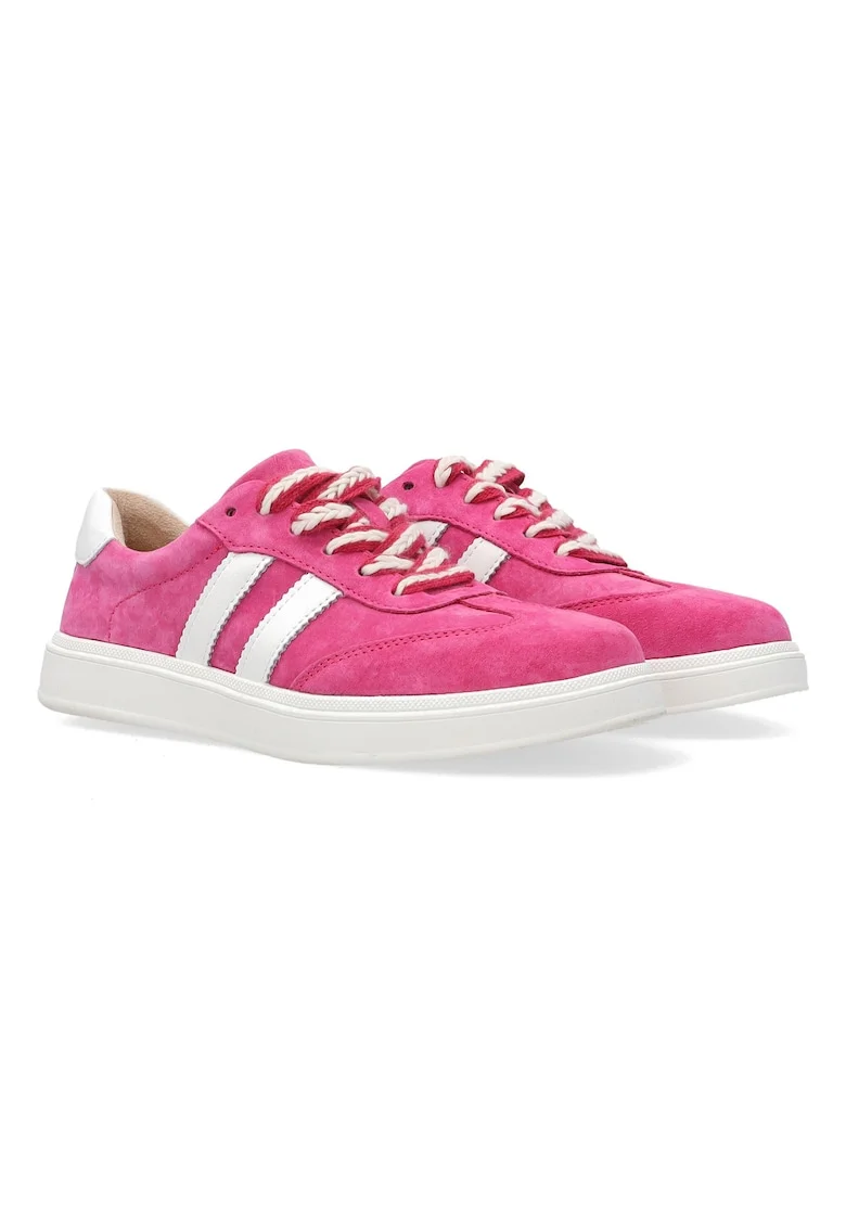 Pantofi sport din piele intoarsa cu insertii din piele
