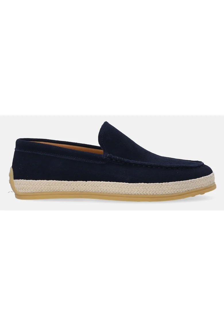 Pantofi loafers uni din piele intoarsa