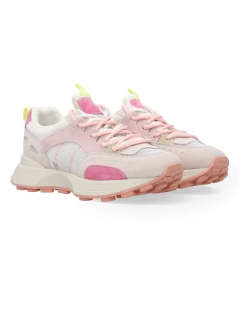 Pantofi sport de piele intorsa cu garnituri textile