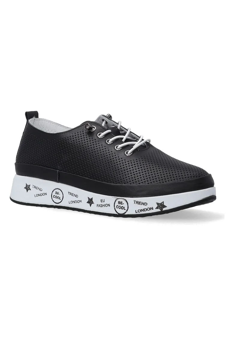 Pantofi sport din piele cu talpa cu model