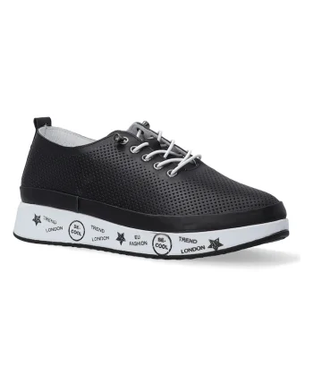 Pantofi sport din piele cu talpa cu model