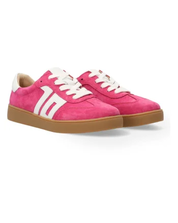 Pantofi sport din piele intoarsa roz