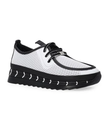 Pantofi sport din piele cu detalii contrastanteal