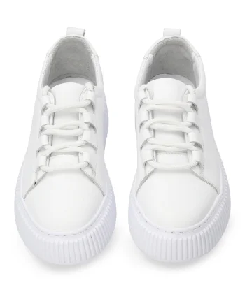 Pantofi sport din piele naturala si talpa flatform