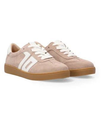 Pantofi sport din piele intoarsa bej