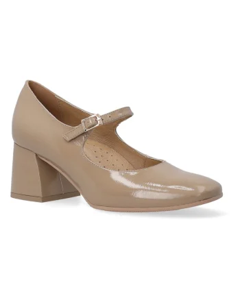 Pantofi Mary Jane din piele lacuita cu toc inalt