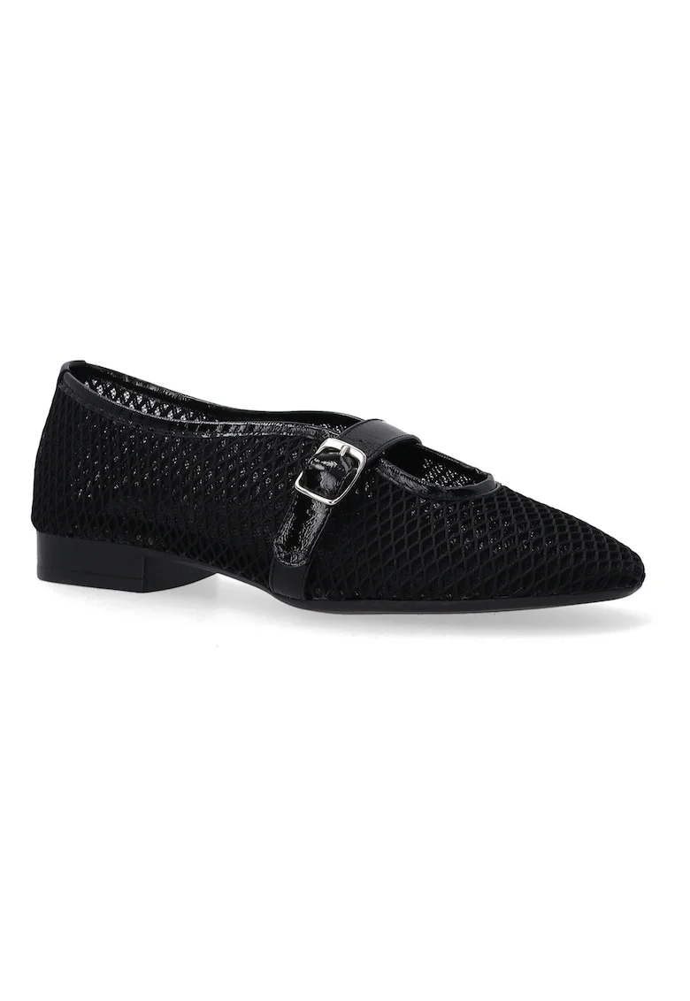 Pantofi Mary Jane din textil cu catarama