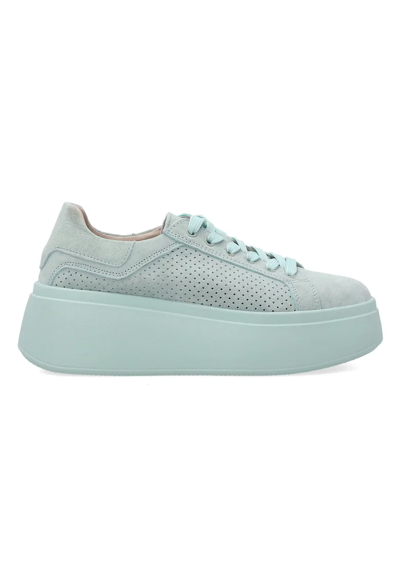 Pantofi sport din piele intoarsa cu detalii perforate