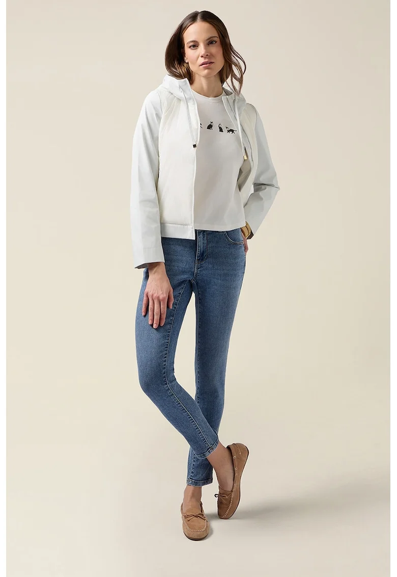 Blugi slim-fit cu talie medie, Denim Blue