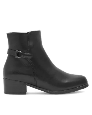 Botine dama,  590558816923936, Piele naturala, Negru