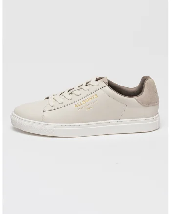 Pantofi sport low-cut Underground din piele, Maro taupe deschis/Alb murdar
