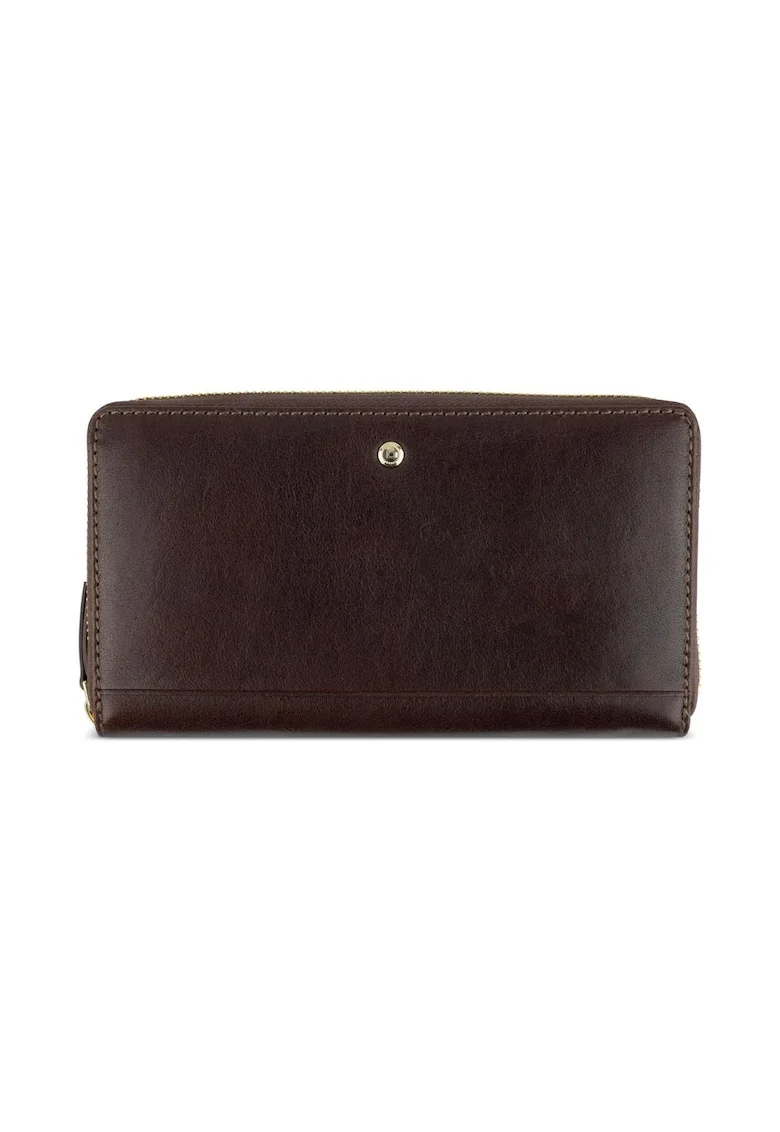 Portofel Dama Piele Naturala  Neaples, Maro, 491367, 19 x 2.5 x10.5 cm