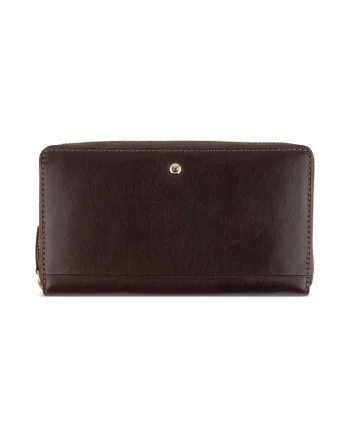Portofel Dama Piele Naturala  Neaples, Maro, 491367, 19 x 2.5 x10.5 cm