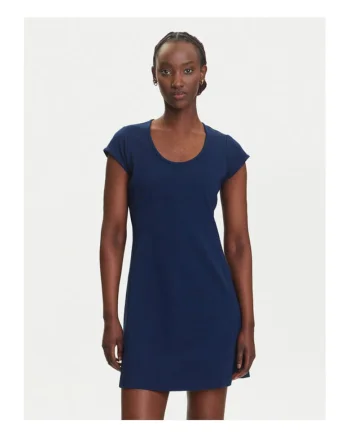 Rochie casual Dama,  bleumarin, 66% viscoza, 30% poliamida, 4% elastan