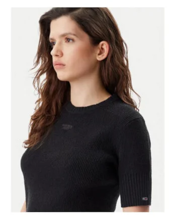 Pulover de dama,  Negru, 80% poliester, 20% viscoza,