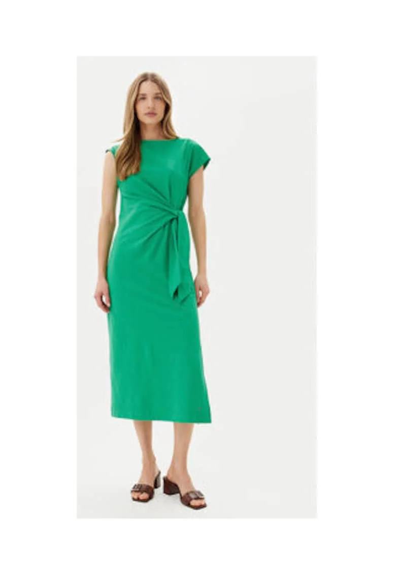 Rochie casual Dama,  Verde, 100% bumbac,