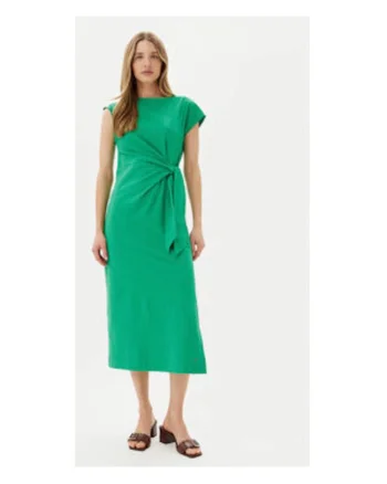 Rochie casual Dama,  Verde, 100% bumbac,