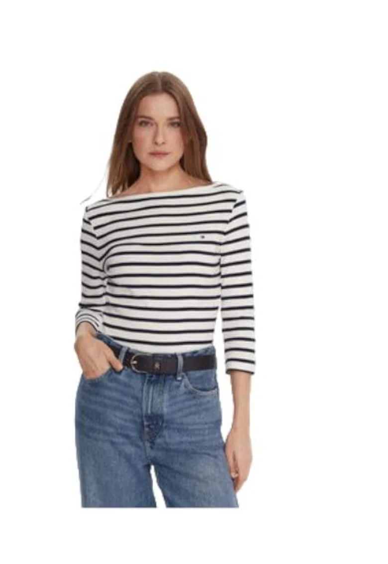 Bluza dama,  bumbac, alb/negru,