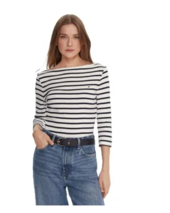 Bluza dama,  bumbac, alb/negru,