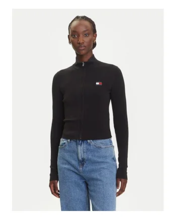 Cardigan dama,  Negru, 65% bumbac, 35% poliamida