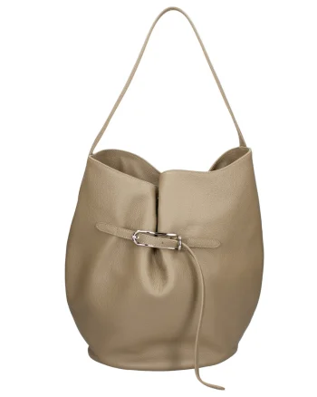 Geanta bucket de piele Edera Prime, Maro camel