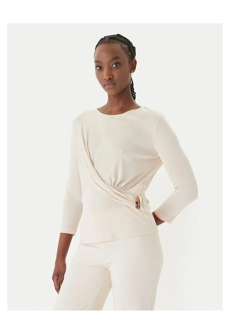 Bluza dama  slim fit bej, Bej