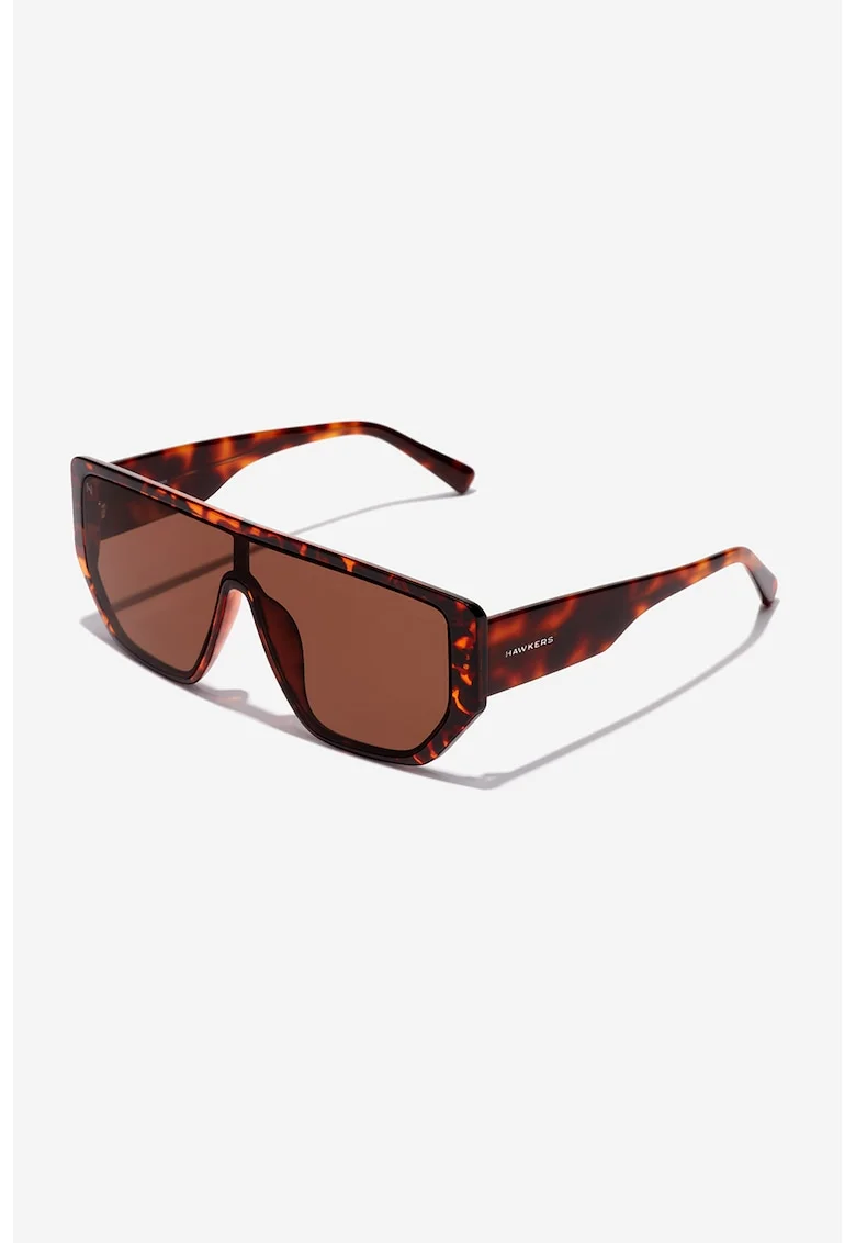 Ochelari de soare cu animal print, Rosu inchis