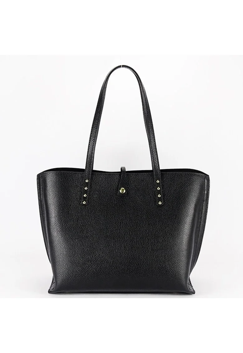 Geanta mare neagra din piele naturala 1740 M8 18124, Negru