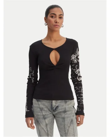Bluza dama  slim fit, Negru