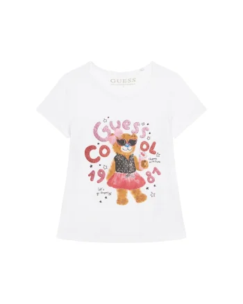 Tricou copii  din bumbac organic, Alb