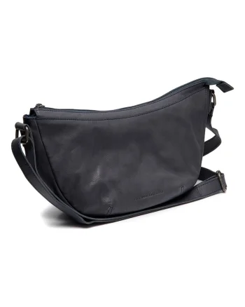 Geanta umar de dama din piele naturala,  Clarita, Bleumarin, 35 x 10 x 17 cm
