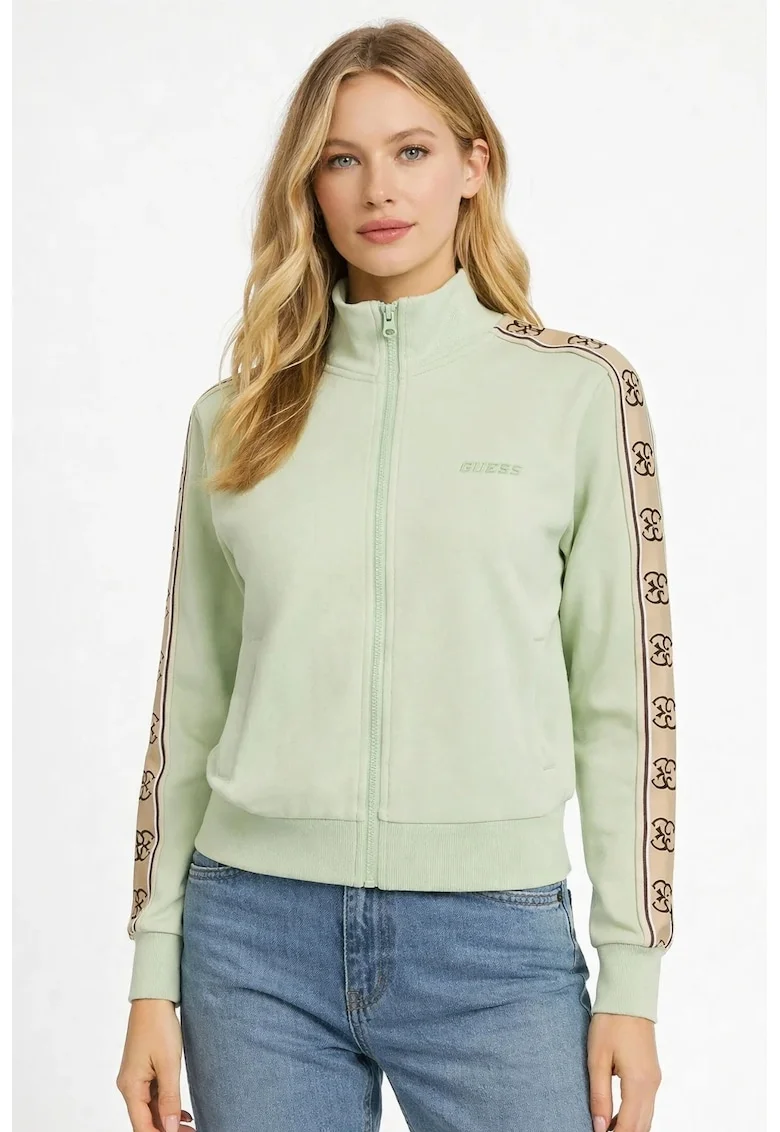 Bluza de trening crop  V3RQ12, Verde