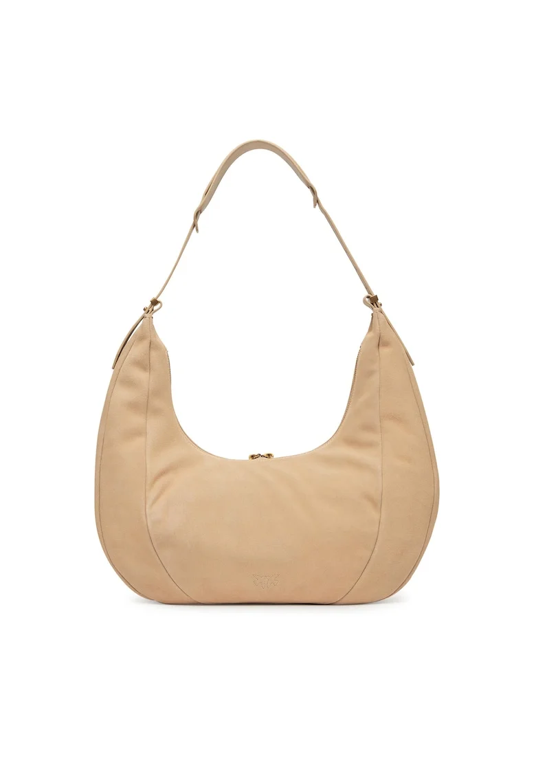Geanta dama  Slouchy Hobo Big, din piele naturaladwqf, Bej