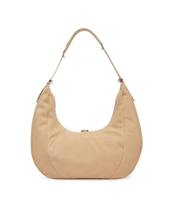 Geanta dama  Slouchy Hobo Big, din piele naturaladwqf, Bej
