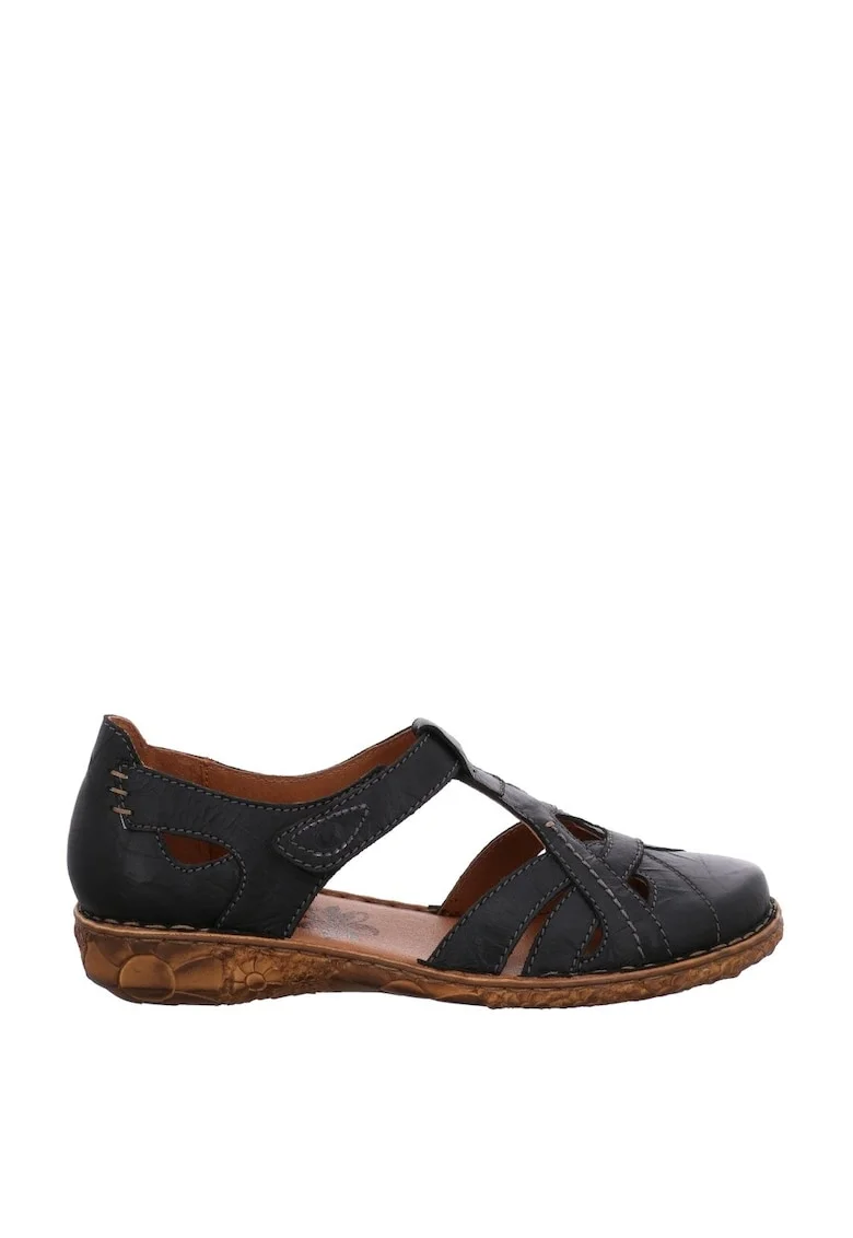 Sandale dama  piele naturala, negru,