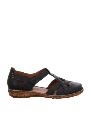 Sandale dama  piele naturala, negru,