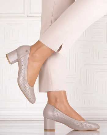 Pantofi eleganti Kaki dama din Piele Ecologica Comnosa