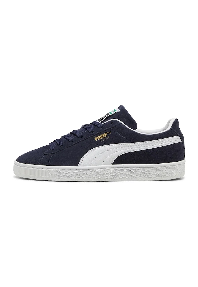 Pantofi sport Classic de piele intoarsa cu garnituri de piele ecologica, Alb/Albastru ultramarin