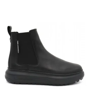 Ghete barbati  Kapri Lug Mid Core Boot, piele naturala, negru,