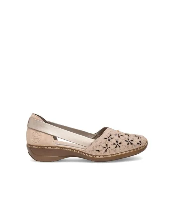 Pantofi dama,  590559, Piele naturala, Bej,