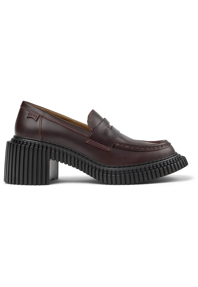 Pantofi loafer din piele Pix London, Visiniu