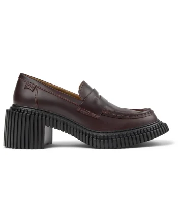 Pantofi loafer din piele Pix London, Visiniu